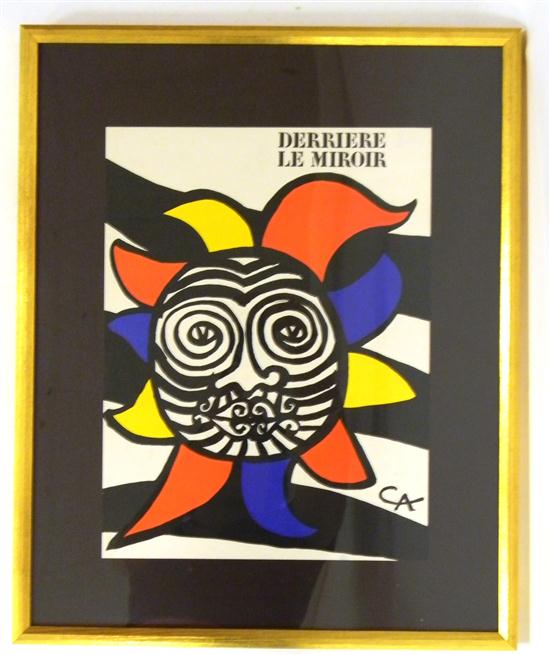 Appraisal: Alexander Calder American - ''Derriere Le Miroir'' lithograph of the