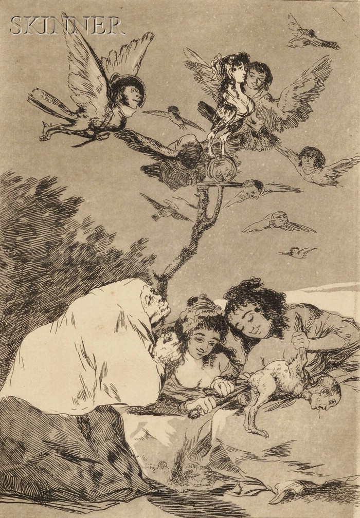 Appraisal: Francisco de Goya Spanish - Todos Caer n plate from