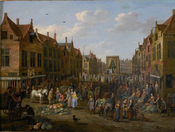 Appraisal: JAN FRANS BESCHEY Flemish - Attr Untitled Traveling Players oil