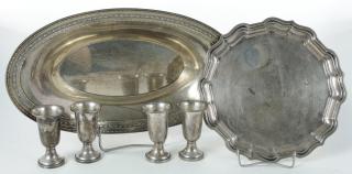 Appraisal: Six Pieces Sterling Table Items American th century including bread