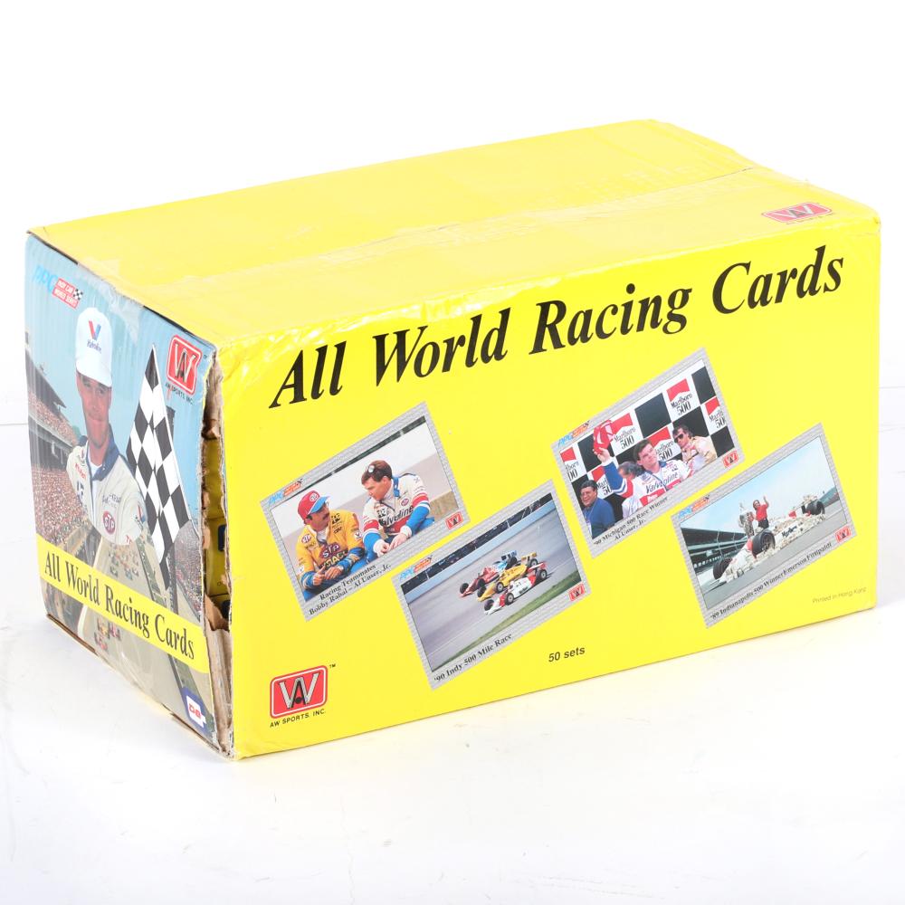 Appraisal: UNOPENED CASE OF ALL WORLD RACING CARDS SETS TOTALUnopened case