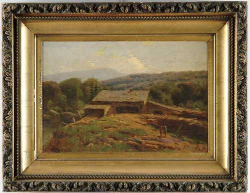 Appraisal: WILLIAM BLAIR BRUCE Canadian - THE SAWMILL Oil on canvas