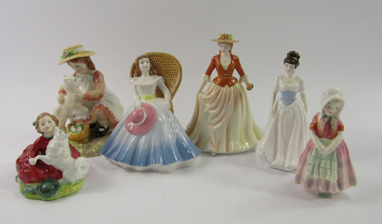 Appraisal: Six Royal Doulton figures comprising Melody HN Making Friends HN