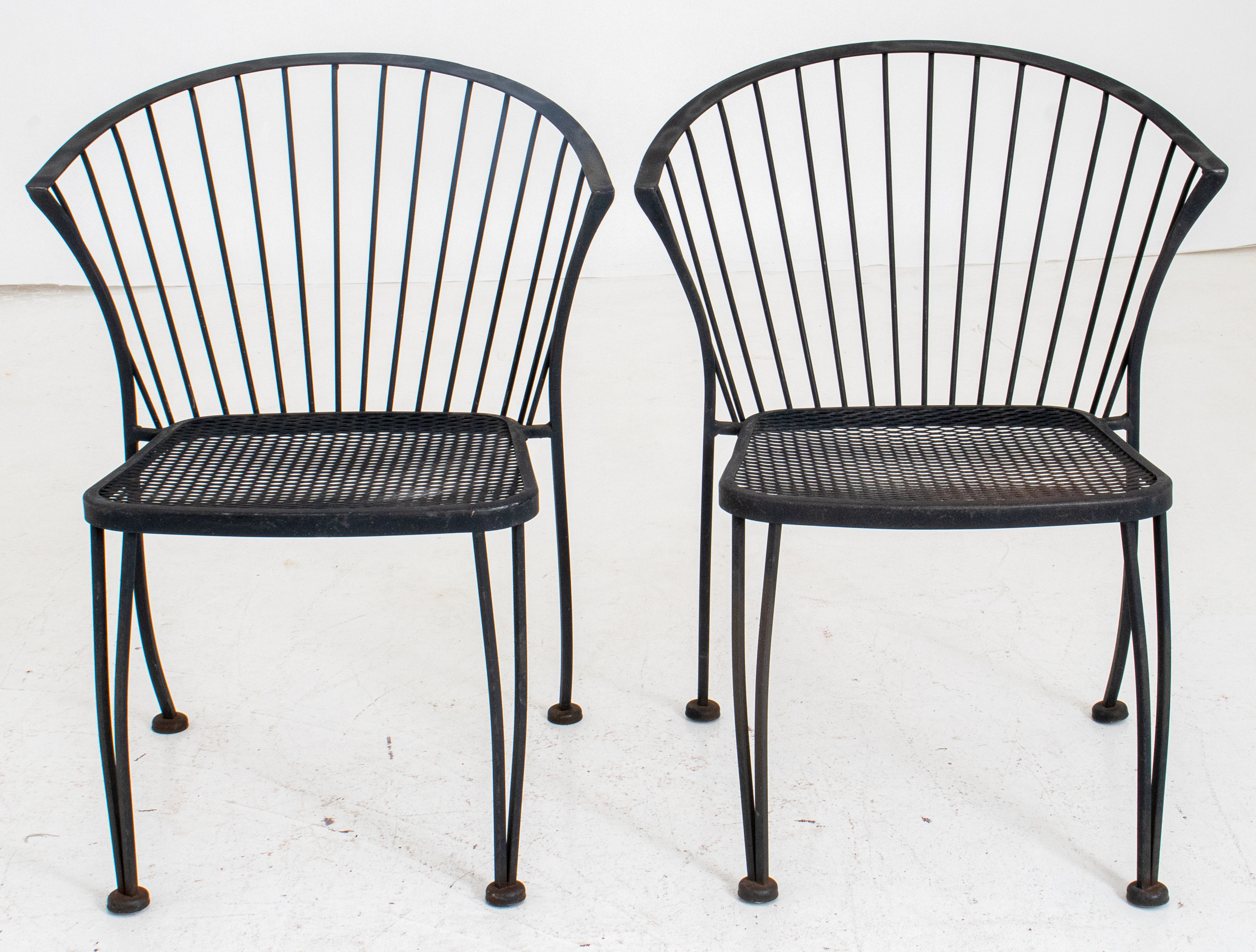 Appraisal: MIDCENTURY MODERN STYLE METAL GARDEN CHAIRS PR Midcentury modern style