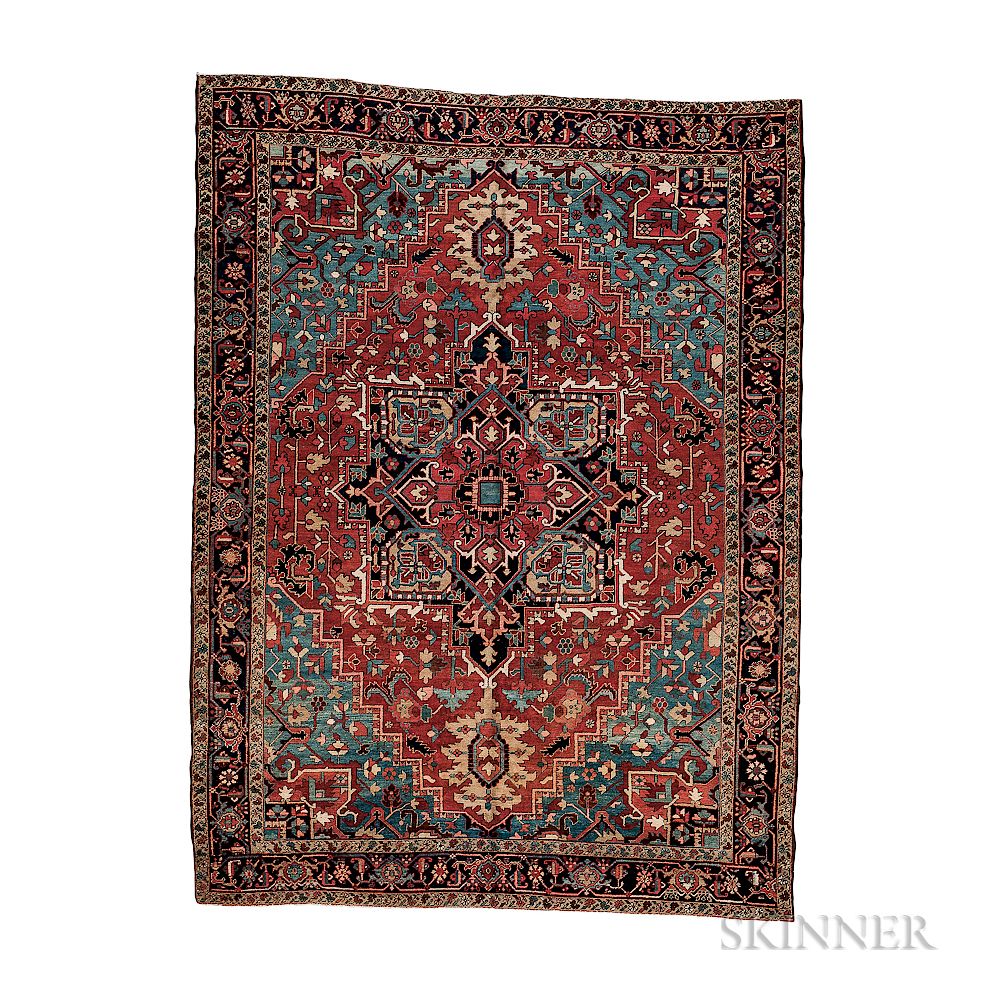 Appraisal: Heriz Carpet Heriz Carpet northwestern Iran c ft in x