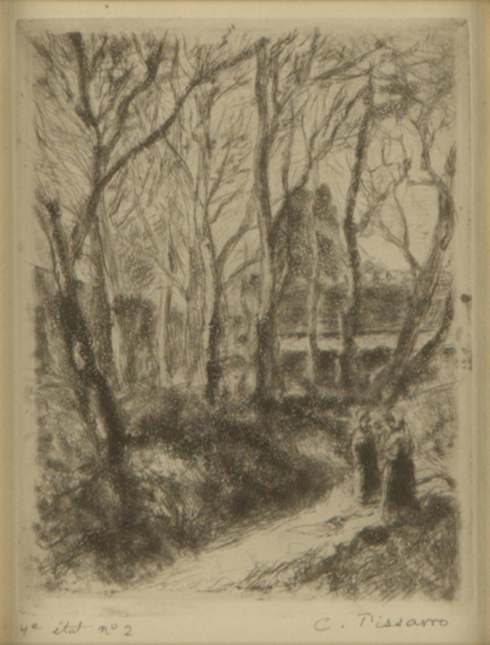 Appraisal: CAMILLE PISSARRO - SENTE DES POUILLEUX petite planche etching on