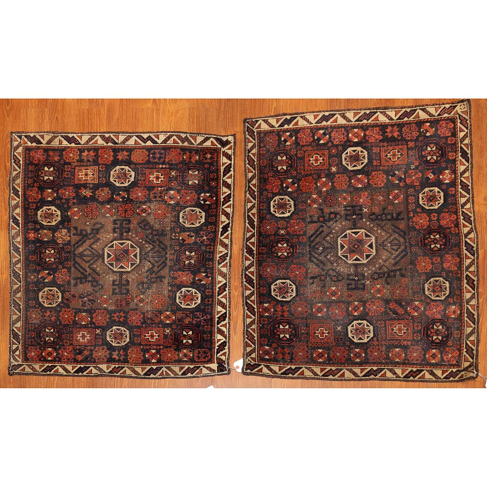 Appraisal: Pair Semi-Antique Belouch Tribal Rugs x Second quarter- th century