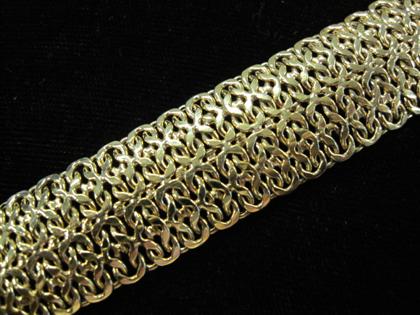 Appraisal: karat yellow gold woven braceletitaly