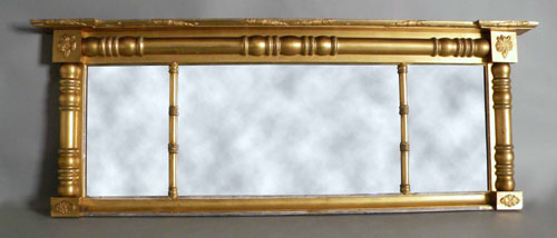 Appraisal: Sheraton giltwood overmantle mirror th c l w