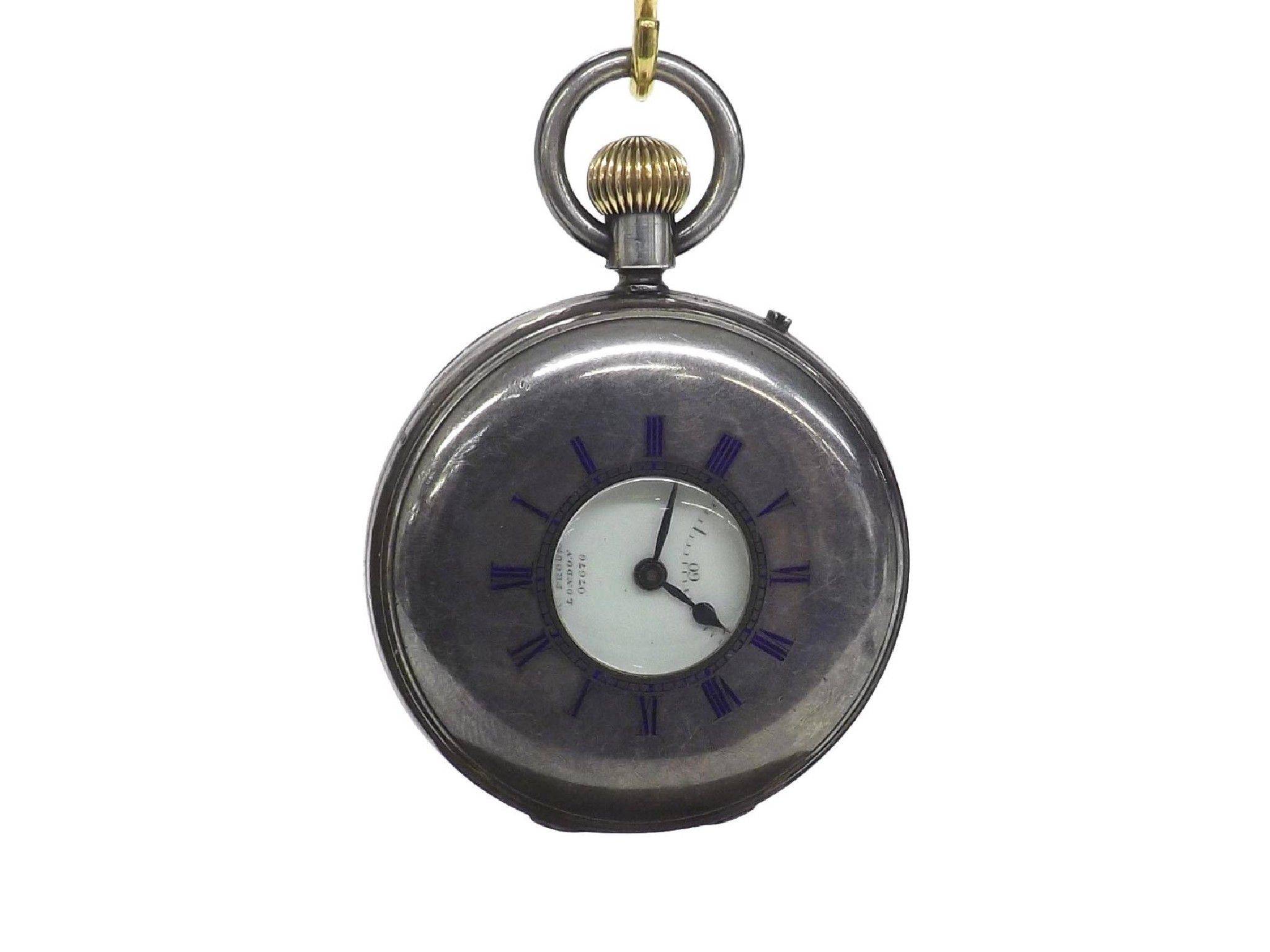 Appraisal: Charles Frodsham keyless lever half hunter silver pocket watch hallmarked