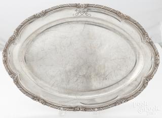 Appraisal: English silver platter - bearing the touch of Digby Scott