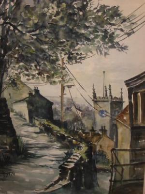 Appraisal: ASHLEY JACKSON Bunkers Hill Holmfirth signed and dated x gilt