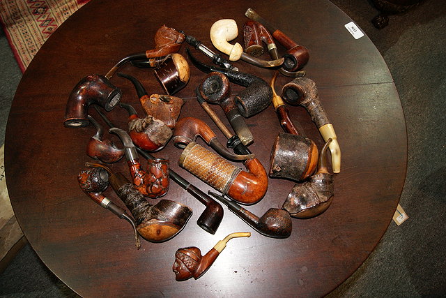 Appraisal: A COLLECTION OF VARIOUS CARVED WOOD MEERSCHUM AND OTHER PIPES