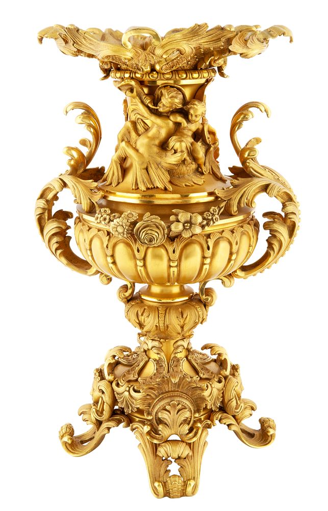 Appraisal: AN IMPRESSIVE FRENCH ORMOLU URN TH CENTURY AN IMPRESSIVE FRENCH