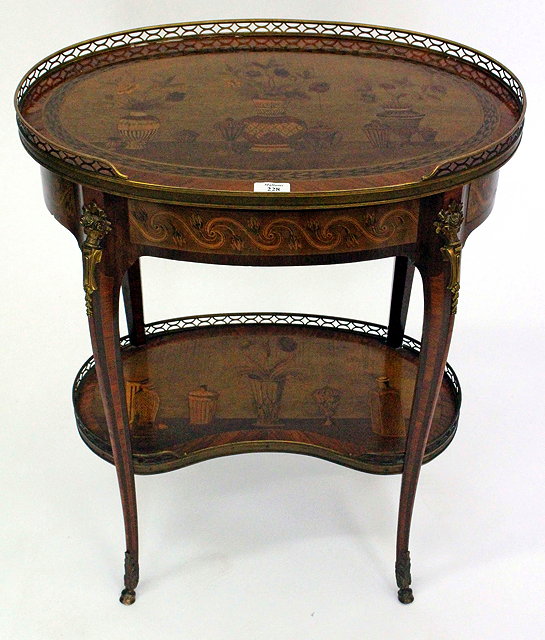 Appraisal: A TH CENTURY FRENCH OCCASIONAL TABLE with olive wood inlay