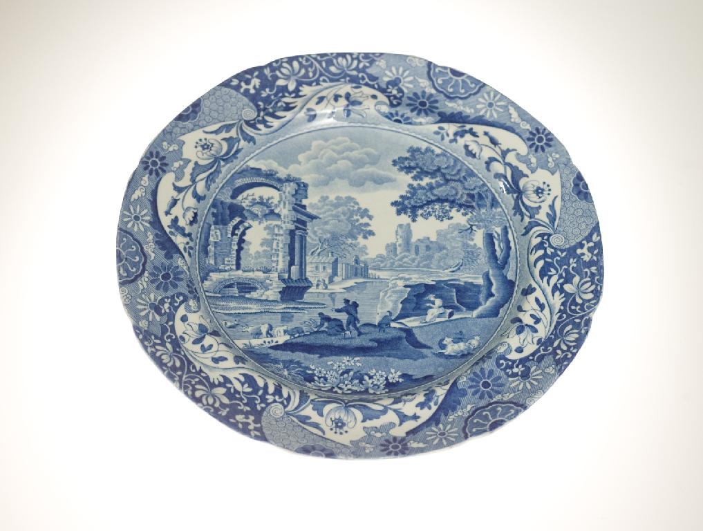 Appraisal: EARLY th CENTURY SPODE ITALIAN PATTERN DINNER PLATE characteristically blue