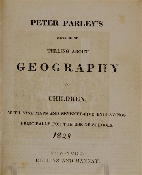 Appraisal: Books Early childrens' title and directory Parley Peter METHOD OF