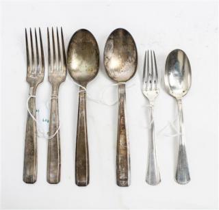 Appraisal: A Group of French Silver Flatware Societe Parisienne de Bijouterie