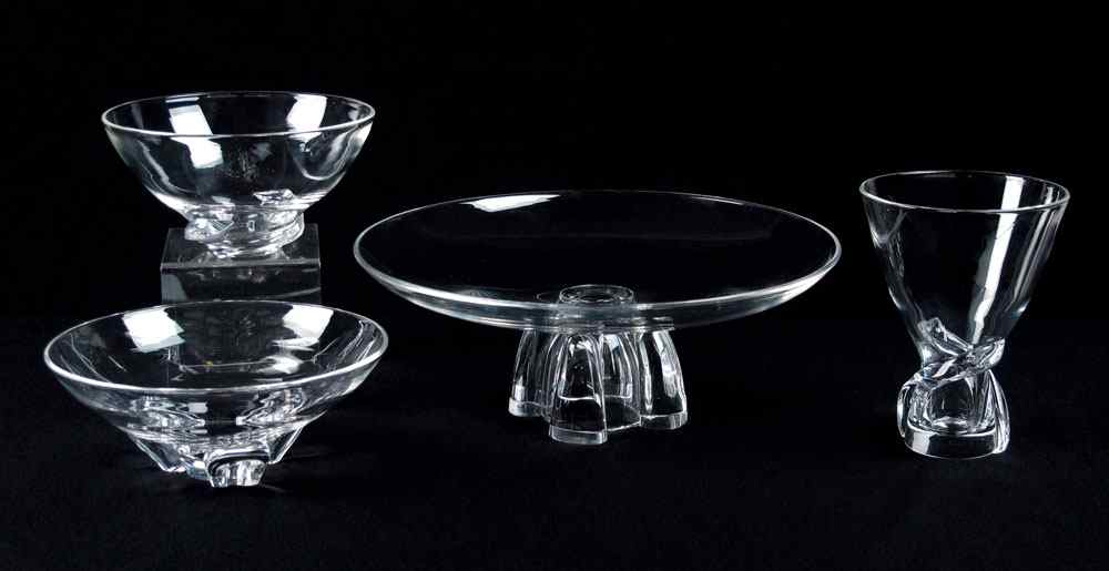 Appraisal: PIECES STEUBEN CRYSTAL To include Pedestaled compote ''h x ''dia