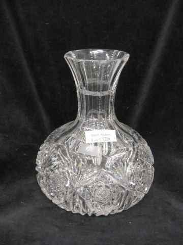 Appraisal: J Hoare Cut Glass Carafe signed brilliant period '' excellent