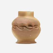 Appraisal: George E Ohr VASE USA - bisque earthenware h dia