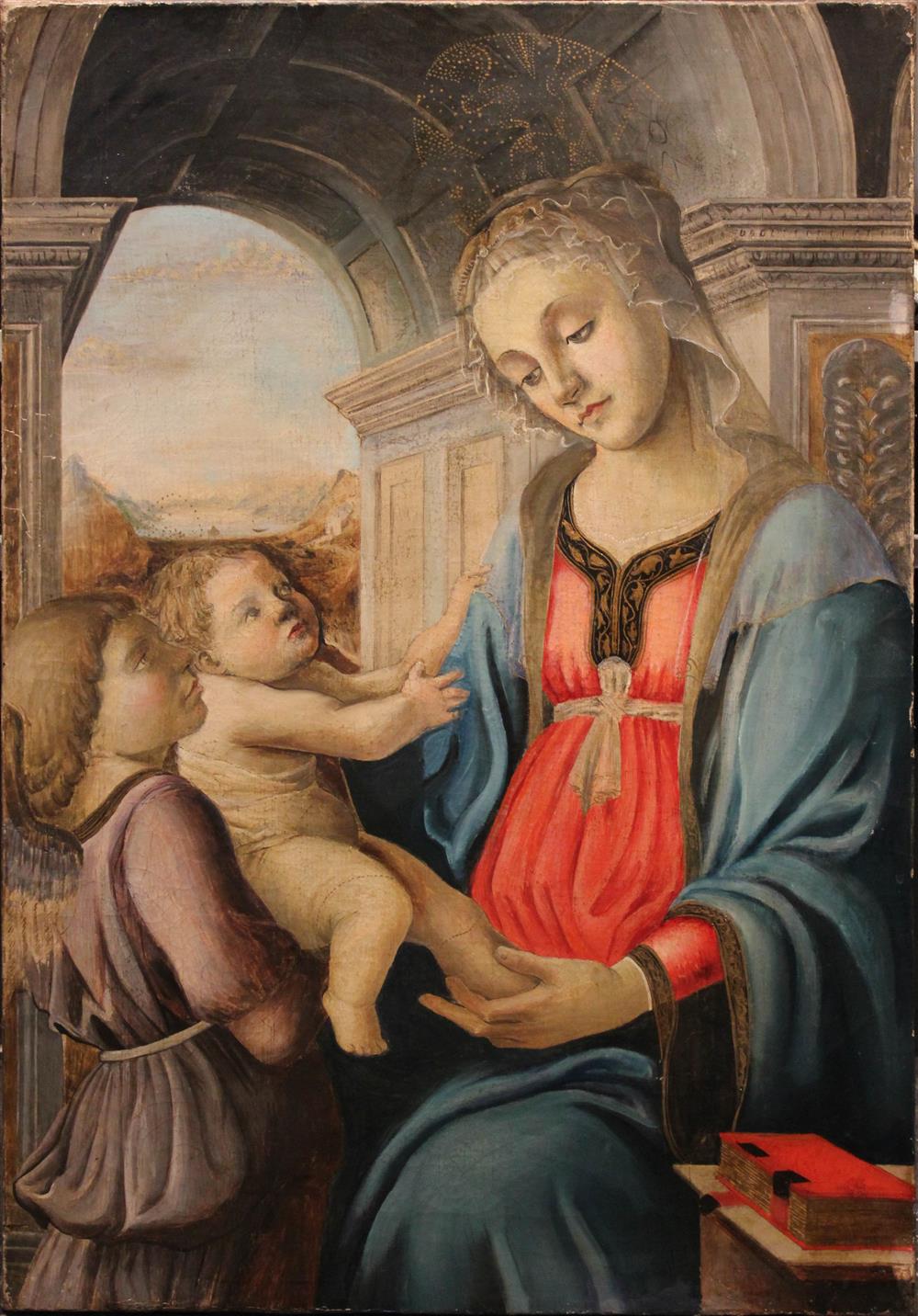 Appraisal: AFTER FILIPPO LIPPI TH CENTURY MADONNA AND CHILD Oil on