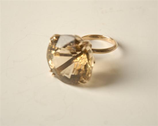 Appraisal: A Gold and Citrine Ring K tested yellow gold set