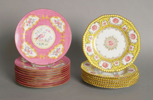 Appraisal: Set of ten Cauldon plates dia together with seven Wedgwood