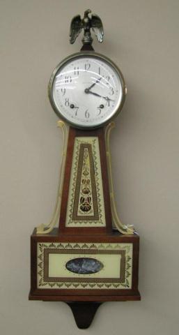 Appraisal: Seth Thomas banjo clock -day Brookfield model eagle finial mahogany