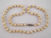 Appraisal: A cultured pearl necklace measuring approx cm with a white