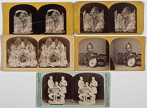 Appraisal: Political Americana - Lincolniana Lincoln Mourning Stereoviews Lot of including