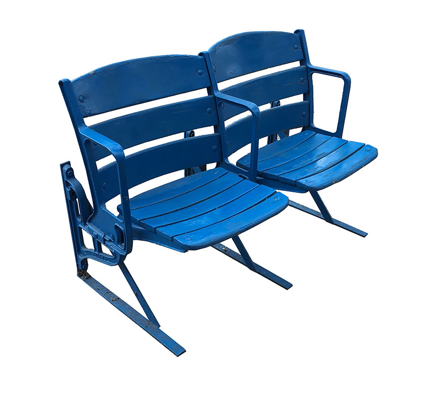 Appraisal: NEW YORK YANKEES STADIUM SEATS blue joined folding stadium seats