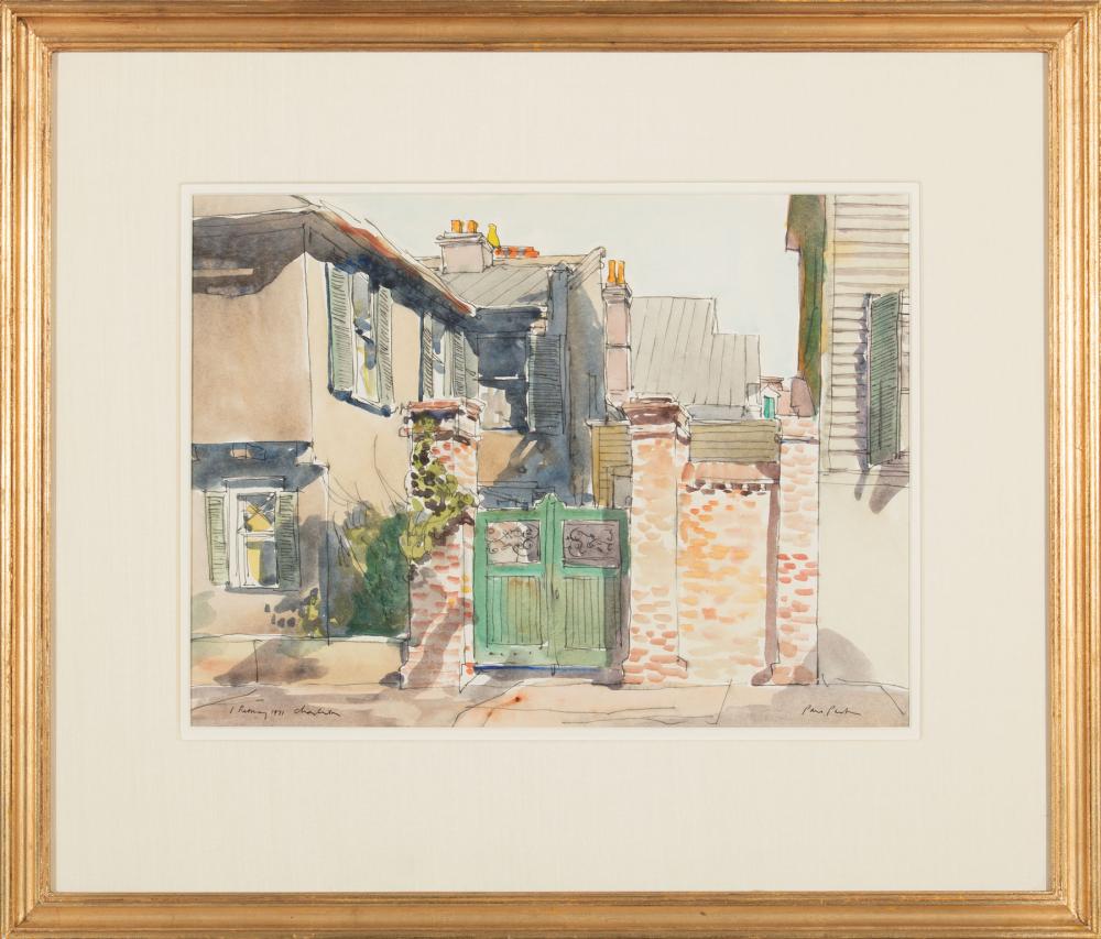 Appraisal: Paul Parker American Illinois - Untitled Doorway Charleston Untitled Courtyard