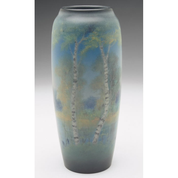 Appraisal: Unusual and nice Rookwood vase Vellum glaze with a finely