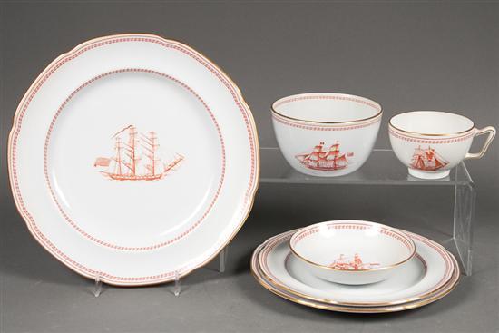 Appraisal: Copeland Spode ironstone -piece partial dinner service in the Tradewinds