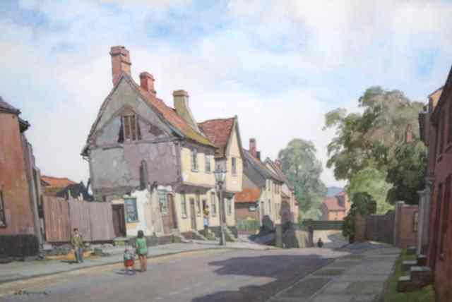 Appraisal: LEONARD SQUIRRELL'Old Houses at Needham Market Suffolk' x signed framed