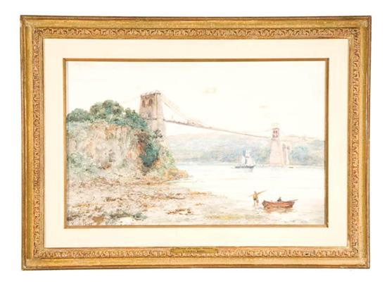 Appraisal: MENAI BRIDGE WALES BY HENRY YEEND-KING ENGLAND - Watercolor on