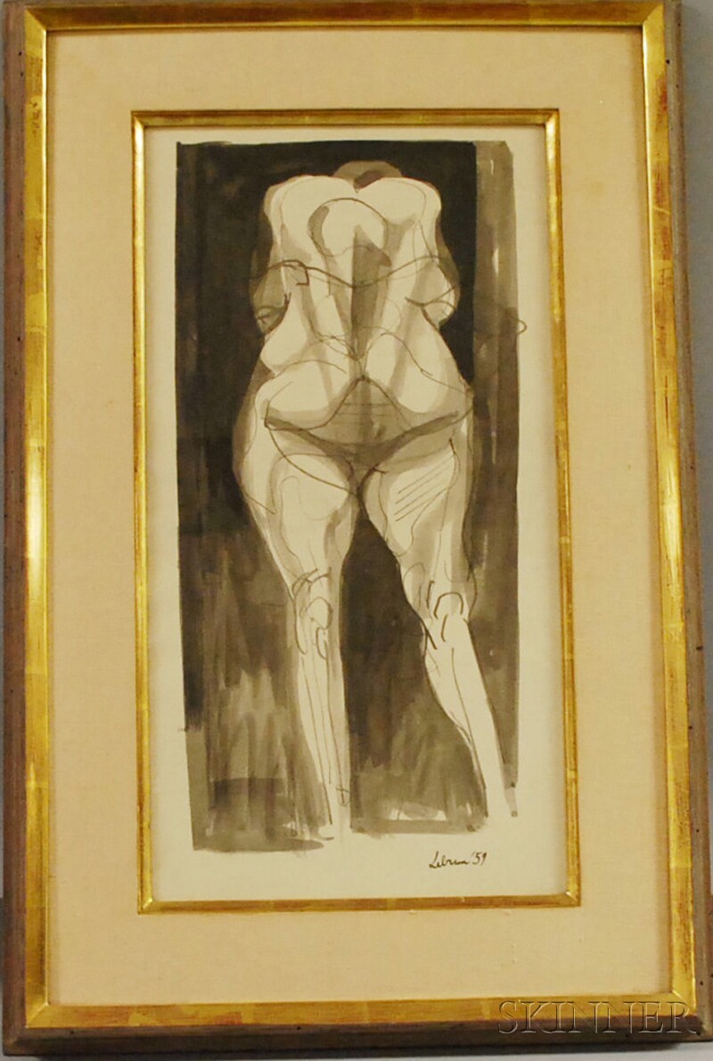 Appraisal: Rico Lebrun American - View of a Female Posterior Signed