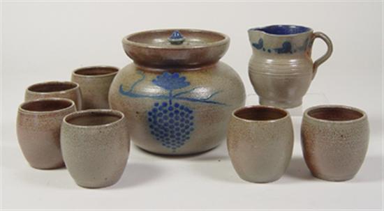 Appraisal: Ben Owen Salt Glaze Pottery Set of six handleless cups