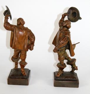 Appraisal: Pair of copper clad cavalier bookends Pair of copper clad