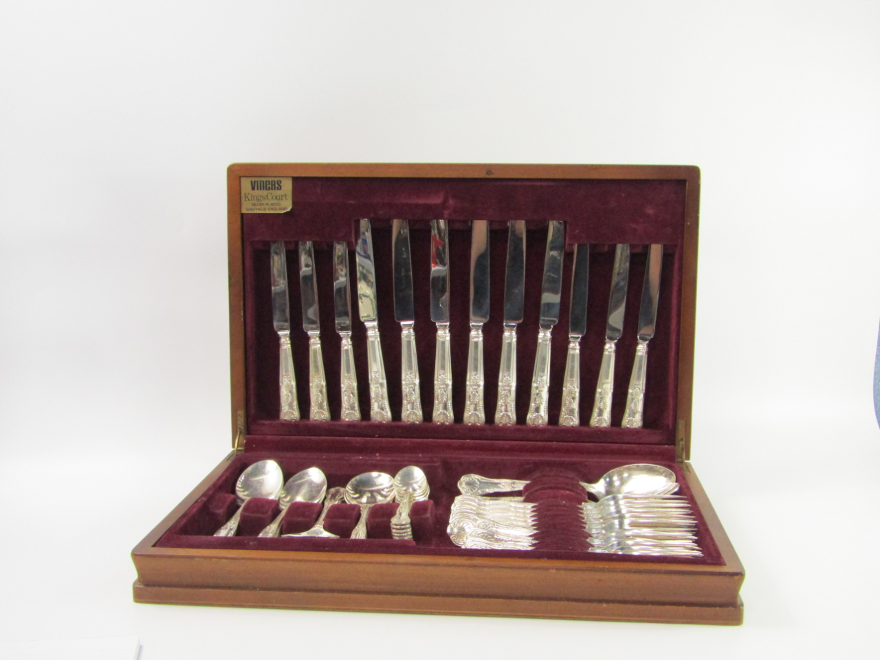 Appraisal: A Viners plated half canteen of cutlery decorated in the