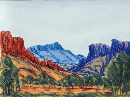 Appraisal: Reggie Namatjira born Central Desert Landscape watercolour on paper signed