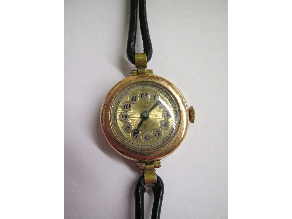 Appraisal: Ladies early th century ct gold cased wrist watch