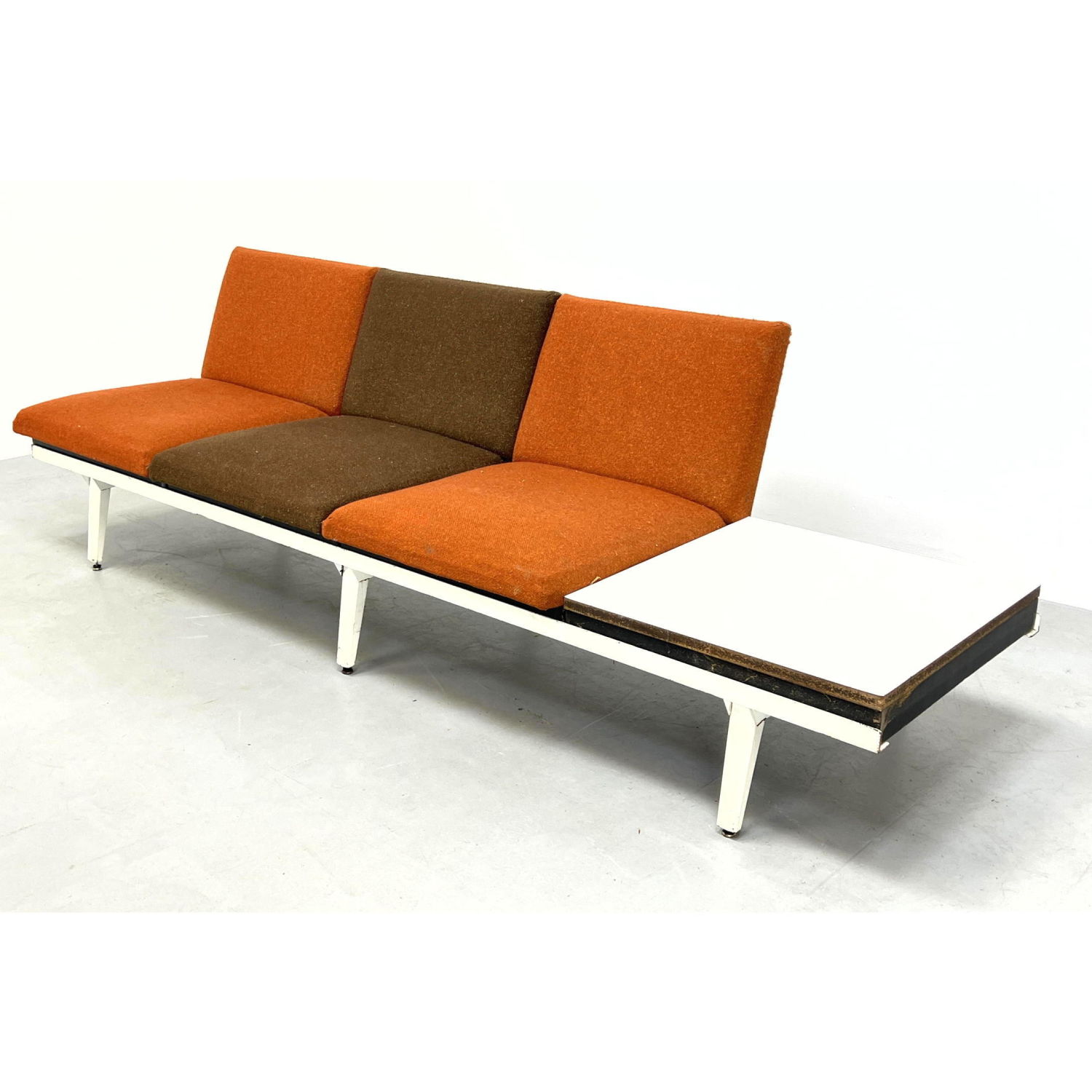 Appraisal: GEORGE NELSON Long Bench Sofa HERMAN MILLER Steel Frame interchangeable