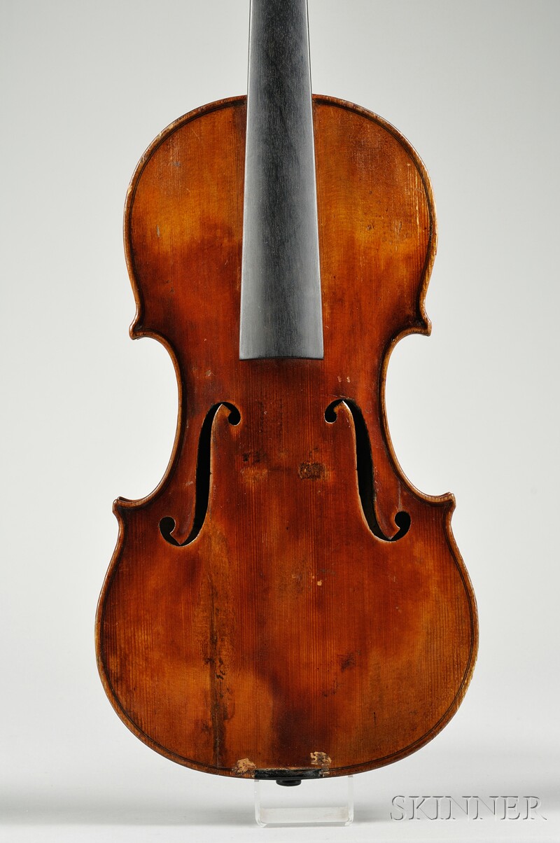 Appraisal: Markneukirchen Violin c labeled GAGLIANO loss of scroll length of