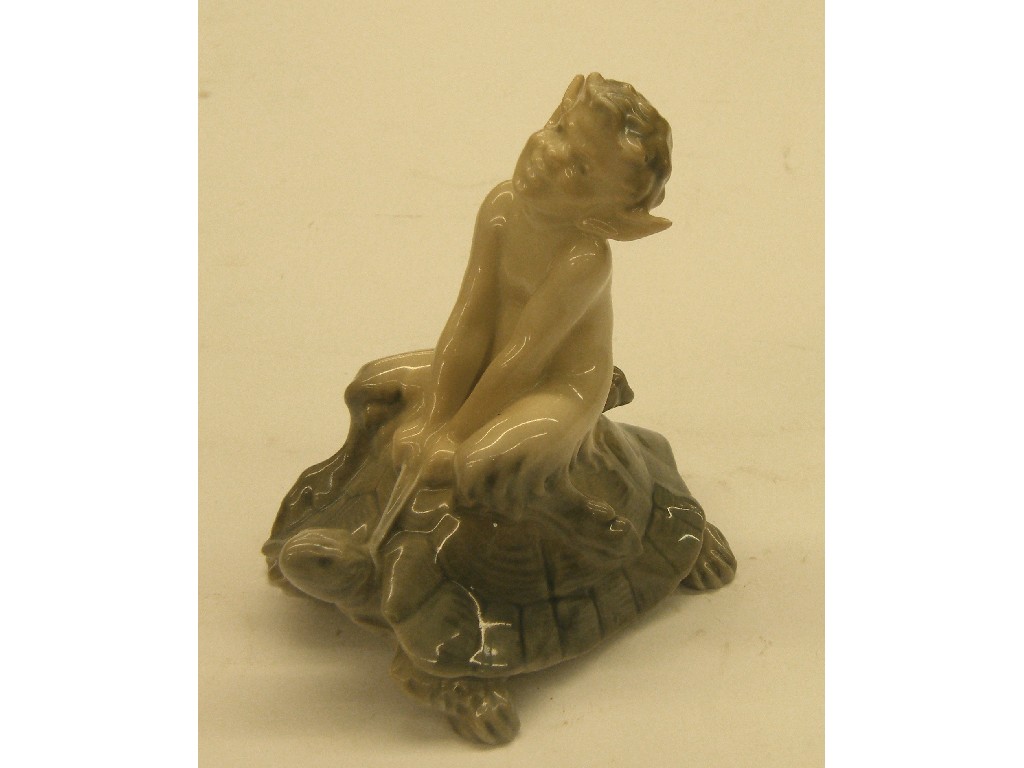 Appraisal: Royal Copenhagen figure of a fawn riding upon a turtle