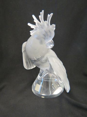 Appraisal: Lalique Crystal Figurine of a Cockatoo frosted clear tall signed