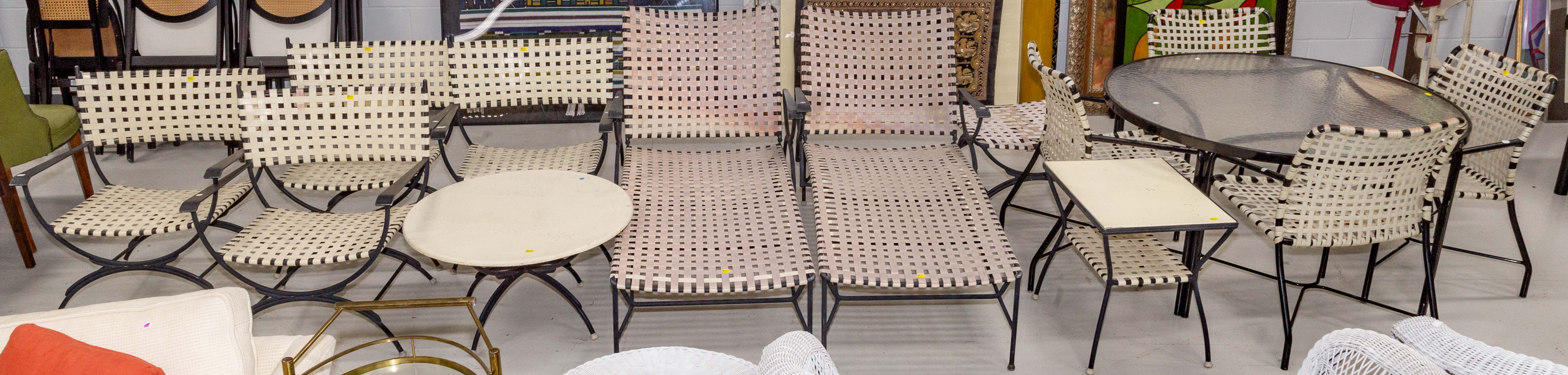 Appraisal: A SUITE OF MID-CENTURY STYLE PATIO FURNITURE rd quarter th