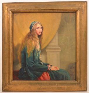 Appraisal: Albert Jean Adolphe Painting of a Woman Albert Jean Adolphe