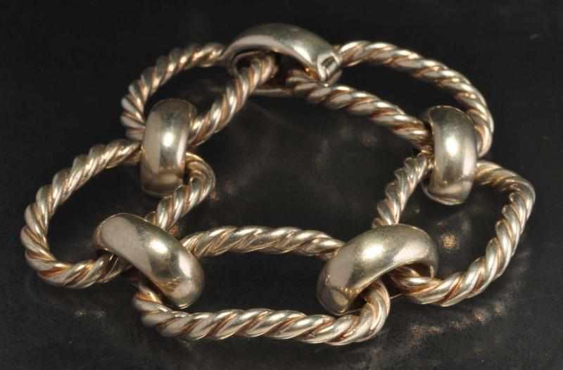 Appraisal: Tiffany Sterling Silver Bracelet Description Heavy sterling in rope pattern